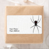 Zwart weduwenontwerp etiket (Insitu)