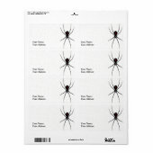 Zwart weduwenontwerp etiket (Full Sheet)