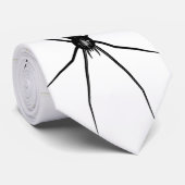 Zwart weduwenontwerp stropdas (Opgerold)