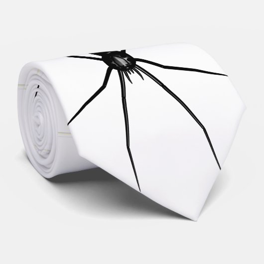 Zwart weduwenontwerp stropdas (Opgerold)