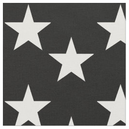 Zwart weefsel met wit Star-patroon Stof