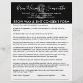 Zwart wenkbrauwwasmiddel Kleurconsent Formulier vo Flyer (Achterkant)