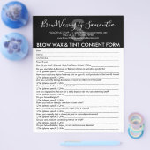 Zwart wenkbrauwwasmiddel Kleurconsent Formulier vo Flyer (Enkel)