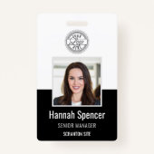 Zwart | Werknemer de Veiligheid van het Bedrijf va Badge (Voorkant)