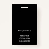 Zwart | Werknemer de Veiligheid van het Bedrijf va Badge (Achterkant)