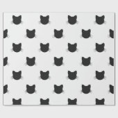 Zwart werkpapier voor katten cadeaupapier (Vlak)
