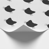 Zwart werkpapier voor katten cadeaupapier (Hoek)