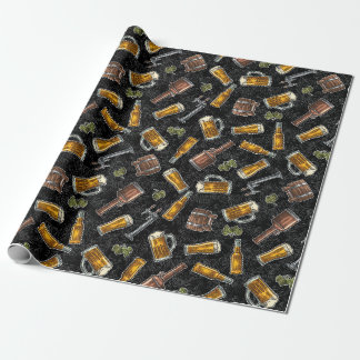 Zwart werkpapier voor SW Beer Cadeaupapier