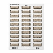 Zwart wervelingsmasker op Tan Etiket (Full Sheet)