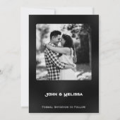 Zwart Western Gothic Foto Sla de datum Kaart (Achterkant)