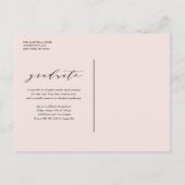 Zwart Whimsical Script Photo Afstuderen Aankondigingskaart (Achterkant)