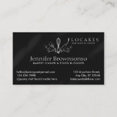 Zwart Whisk Gebak Chef Home Bakkerij Cafe gebak Visitekaartje (Achterkant)