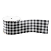 Zwart | White Buffalo Check Pset Pattern Grosgrai Grosgrain Lint (Spoel)