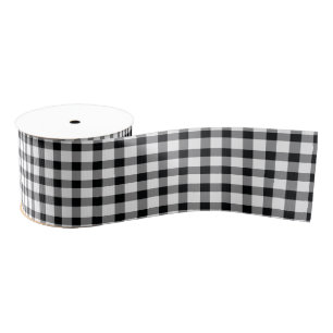 Zwart   White Buffalo Check Pset Pattern Grosgrai Grosgrain Lint