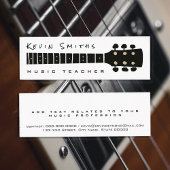 Zwart/White Cool en modern muziekdocent Mini Visitekaartje