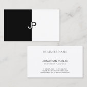 Zwart&White Creatief Eenvoudig Ontwerp Moderne Vla Visitekaartje (Voorkant / Achterkant)