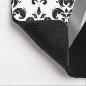 Zwart-white damask muismat (Hoek)