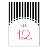 Zwart | White Stripe Pattern Wedding Kaart (Achterkant)