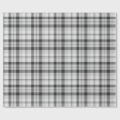 Zwart&White Tartan Verpakkend Document Cadeaupapier (Vlak)