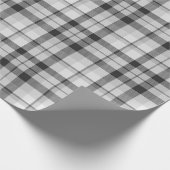 Zwart&White Tartan Verpakkend Document Cadeaupapier (Hoek)