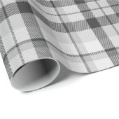 Zwart&White Tartan Verpakkend Document Cadeaupapier (Rol Hoek)