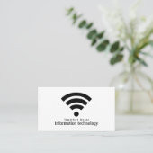 Zwart Wi-Fi Logo, Informatie Technologie, Computer Visitekaartje (Staand voorkant)