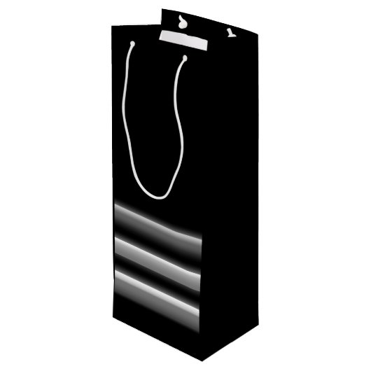 Zwart Wijn Cadeautas (Achterkant Gekanteld)