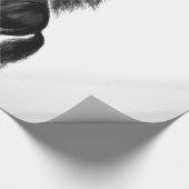 Zwart Wild Horse Wrapping Paper met aangepaste tek Cadeaupapier (Hoek)