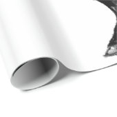 Zwart Wild Horse Wrapping Paper met aangepaste tek Cadeaupapier (Rol Hoek)