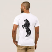 Zwart Wild Paard T-shirt (Achterkant volledig)