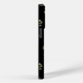 Zwart  Wildflower bloemmotief Chique Case-Mate iPhone Case (Achterkant / Rechts)