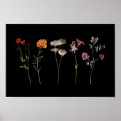 Zwart Wildflower Lesbisch Pride Wall Art Poster (Voorkant)