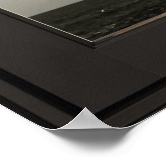 Zwart WIndow Lijst Ominous White Tree Blossom Uitz Poster (Hoek)