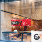 Zwart winkelwinkelvenster op vrijdag raamsticker (Cafe Raam)