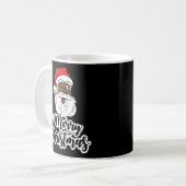 Zwart Winking Santa Merry Afrikaans Amerikaans Ker Koffiemok (Voorkant links)