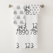 Zwart-wit: 0 tot 9 bad handdoek (Insitu)