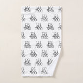 Zwart-wit: 0 tot 9 bad handdoek (Handdoek)