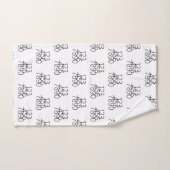 Zwart-wit: 0 tot 9 bad handdoek (Handdoek)