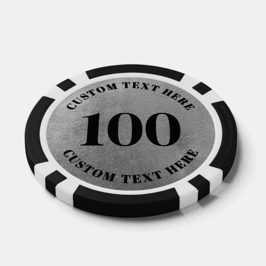 Zwart Wit 100 Genummerd Poker Chips (Enkel)