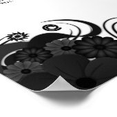 Zwart-wit 11 Trouwtafels Zitkaarten Poster (Hoek)