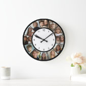 Zwart Wit 12 Foto Collage Modern Grote Klok (Huis)