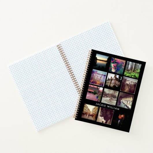 Zwart-wit 12 Foto Notitieboek met tekst (Binnen)