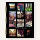 Zwart-wit 12 Foto Notitieboek met tekst (Voorkant)