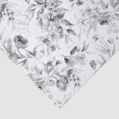 Zwart Wit 1600s Nederlands Stilleven Floral Art (3 Tissuepapier (Detail)