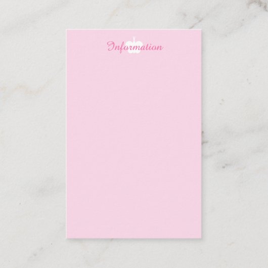 Zwart&Wit 17yro kat Blank Visitekaartje (Achterkant)