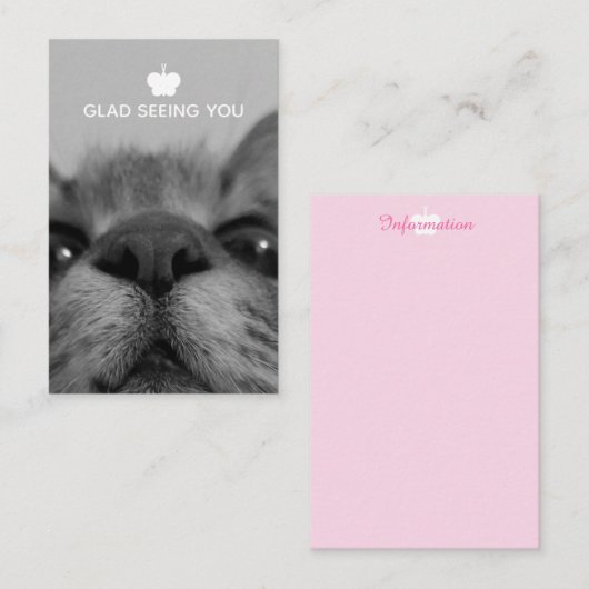 Zwart&Wit 17yro kat Blank Visitekaartje (Voorkant / Achterkant)