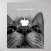 Zwart-wit 17yro-kat poster (Voorkant)