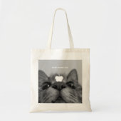 Zwart-wit 17yro-kat tote bag (Voorkant)