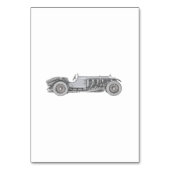 Zwart-wit 1928 Mercedes-Benz SSK Tekening Kaart (Voorkant)