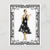 zwart-wit 1930s gepantserd briefkaart (Voorkant)